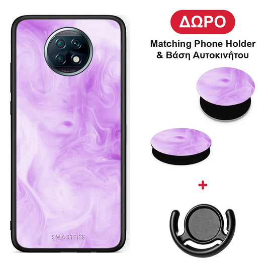 Watercolor Lavender - Xiaomi Redmi Note 9T θήκη + Δώρο Phone Holder & Βάση Αυτοκινήτου