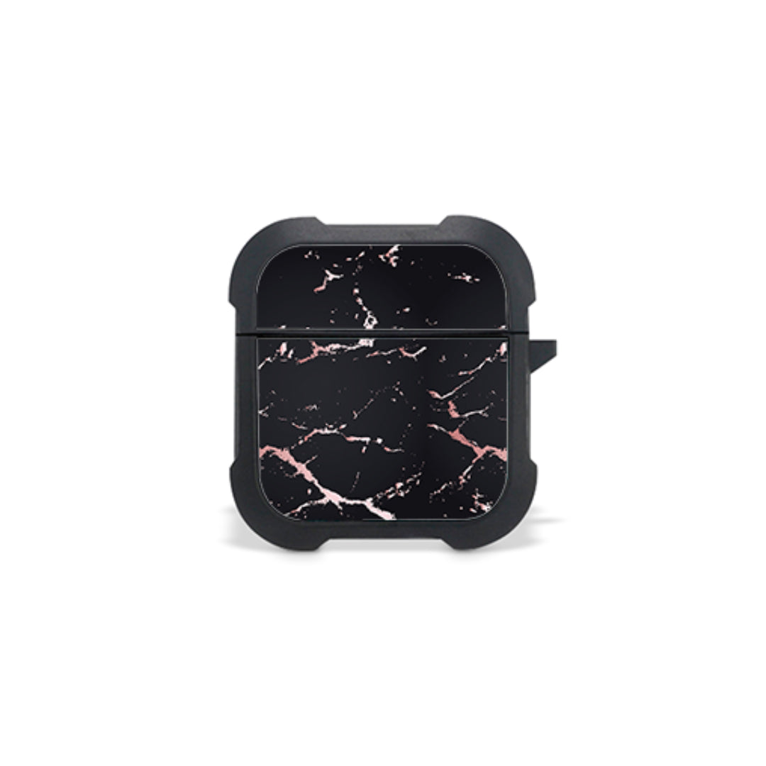 Marble Black Rosegold - Airpods 1, 2 Θήκη