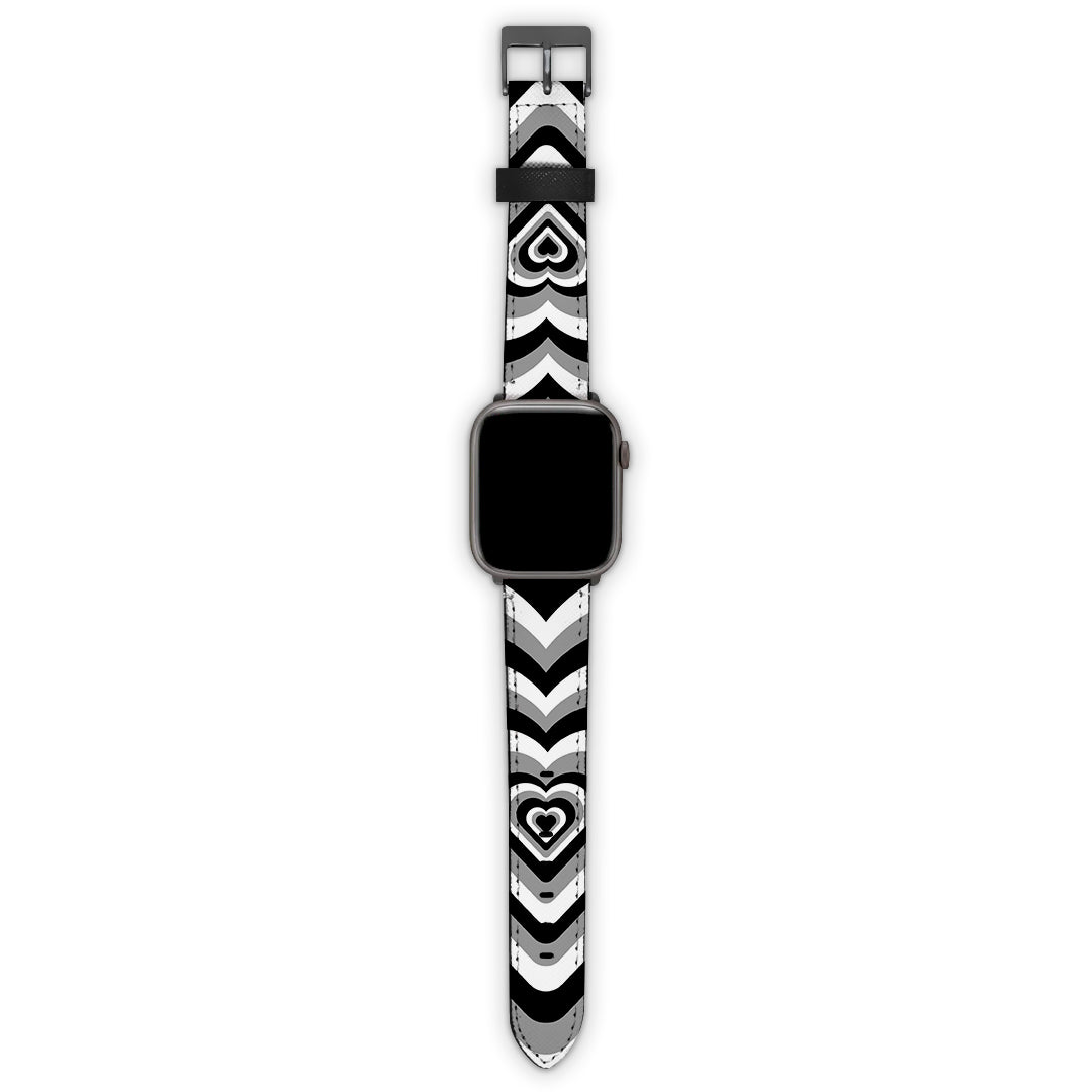 Λουράκι Smartwatch με χρώμα Black Hearts – Smartfits