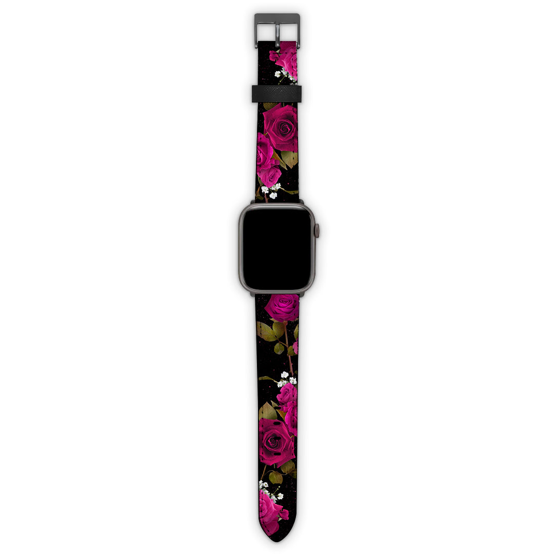 Λουράκι Smartwatch με χρώμα Flower Red Roses – Smartfits