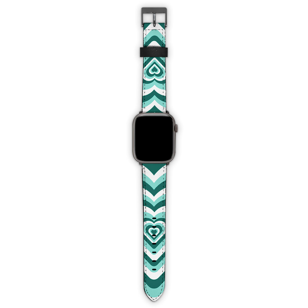 Λουράκι 20mm Samsung / Huawei / Honor / Xiaomi / Garmin με χρώμα Green Hearts – Smartfits