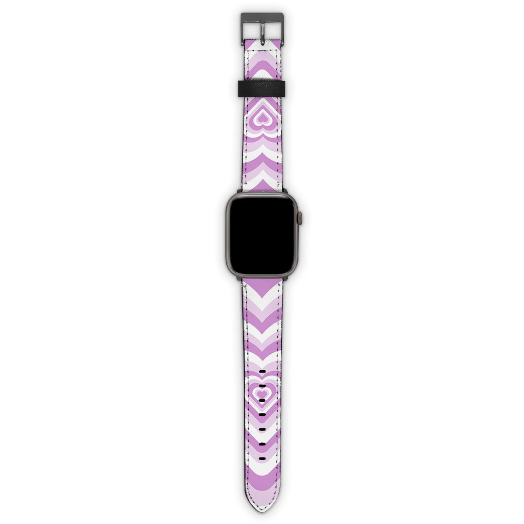 Λουράκι Smartwatch με χρώμα Lilac Hearts – Smartfits