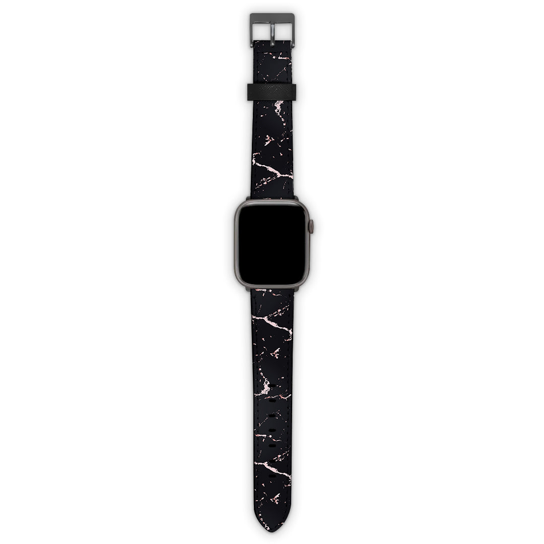 Λουράκι 20mm Samsung / Huawei / Honor / Xiaomi / Garmin με χρώμα Marble Black Rosegold – Smartfits
