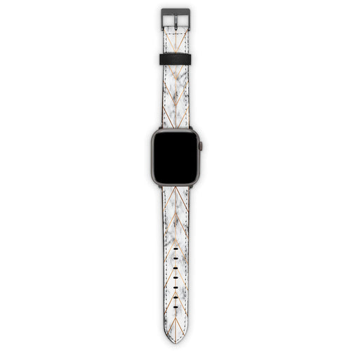 Λουράκι Apple Watch 38/40/41mm με χρώμα Marble Gold Geometric – Smartfits