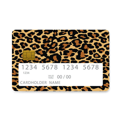 Επικάλυψη Τραπεζικής Κάρτας σε σχέδιο Leopard Animal σε λευκό φόντο