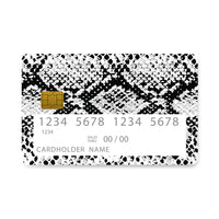 Thumbnail for Επικάλυψη Τραπεζικής Κάρτας σε σχέδιο White Snake Animal σε λευκό φόντο