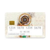Thumbnail for Επικάλυψη Τραπεζικής Κάρτας σε σχέδιο DreamCatcher Boho σε λευκό φόντο