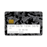 Thumbnail for Επικάλυψη Τραπεζικής Κάρτας σε σχέδιο Black Camo σε λευκό φόντο