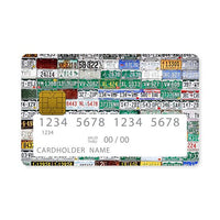 Thumbnail for Επικάλυψη Τραπεζικής Κάρτας σε σχέδιο Car Plates σε λευκό φόντο