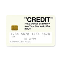 Thumbnail for Επικάλυψη Τραπεζικής Κάρτας σε σχέδιο Credit Funny σε λευκό φόντο