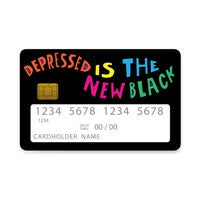 Thumbnail for Επικάλυψη Τραπεζικής Κάρτας σε σχέδιο Depressed Funny σε λευκό φόντο