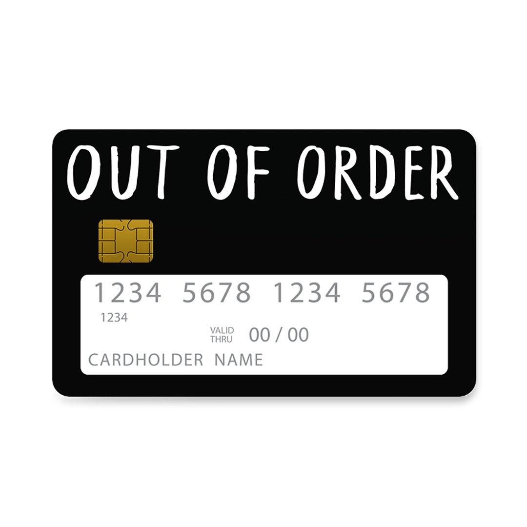 Επικάλυψη Τραπεζικής Κάρτας σε σχέδιο Order Funny σε λευκό φόντο