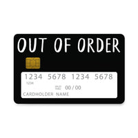 Thumbnail for Επικάλυψη Τραπεζικής Κάρτας σε σχέδιο Order Funny σε λευκό φόντο