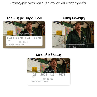 Επικάλυψη Τραπεζικής Κάρτας σε σχέδιο Recover Funny σε λευκό φόντο
