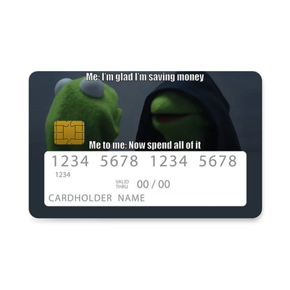 Επικάλυψη Τραπεζικής Κάρτας σε σχέδιο Saving Funny σε λευκό φόντο