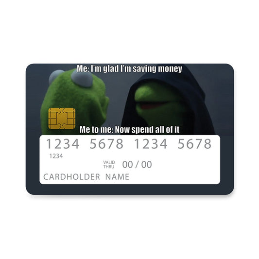Επικάλυψη Τραπεζικής Κάρτας σε σχέδιο Saving Funny σε λευκό φόντο