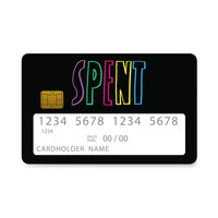 Thumbnail for Επικάλυψη Τραπεζικής Κάρτας σε σχέδιο Spend Funny σε λευκό φόντο
