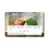 Thumbnail for Επικάλυψη Τραπεζικής Κάρτας σε σχέδιο Tea Funny σε λευκό φόντο