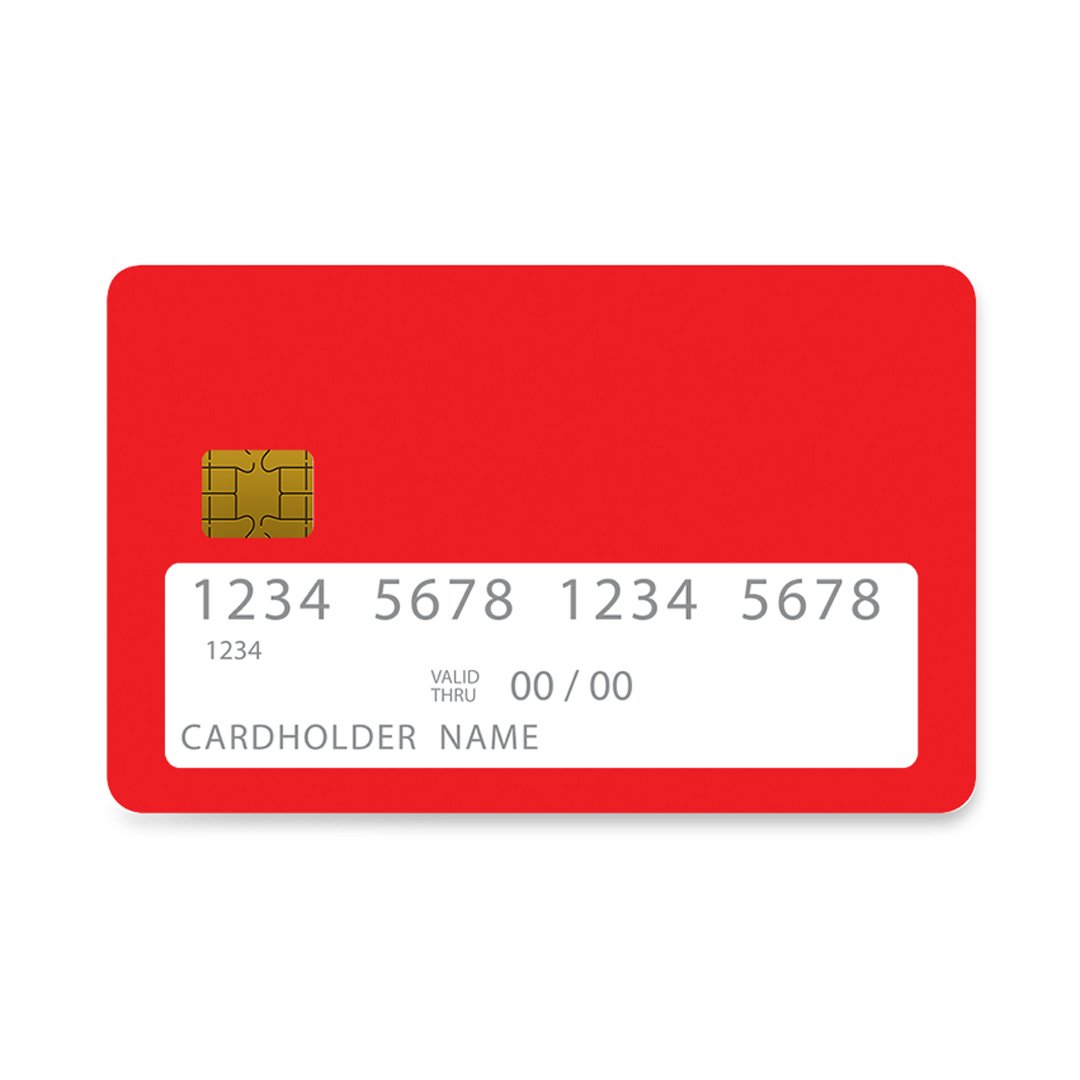 Επικάλυψη Τραπεζικής Κάρτας σε σχέδιο Red Color σε λευκό φόντο
