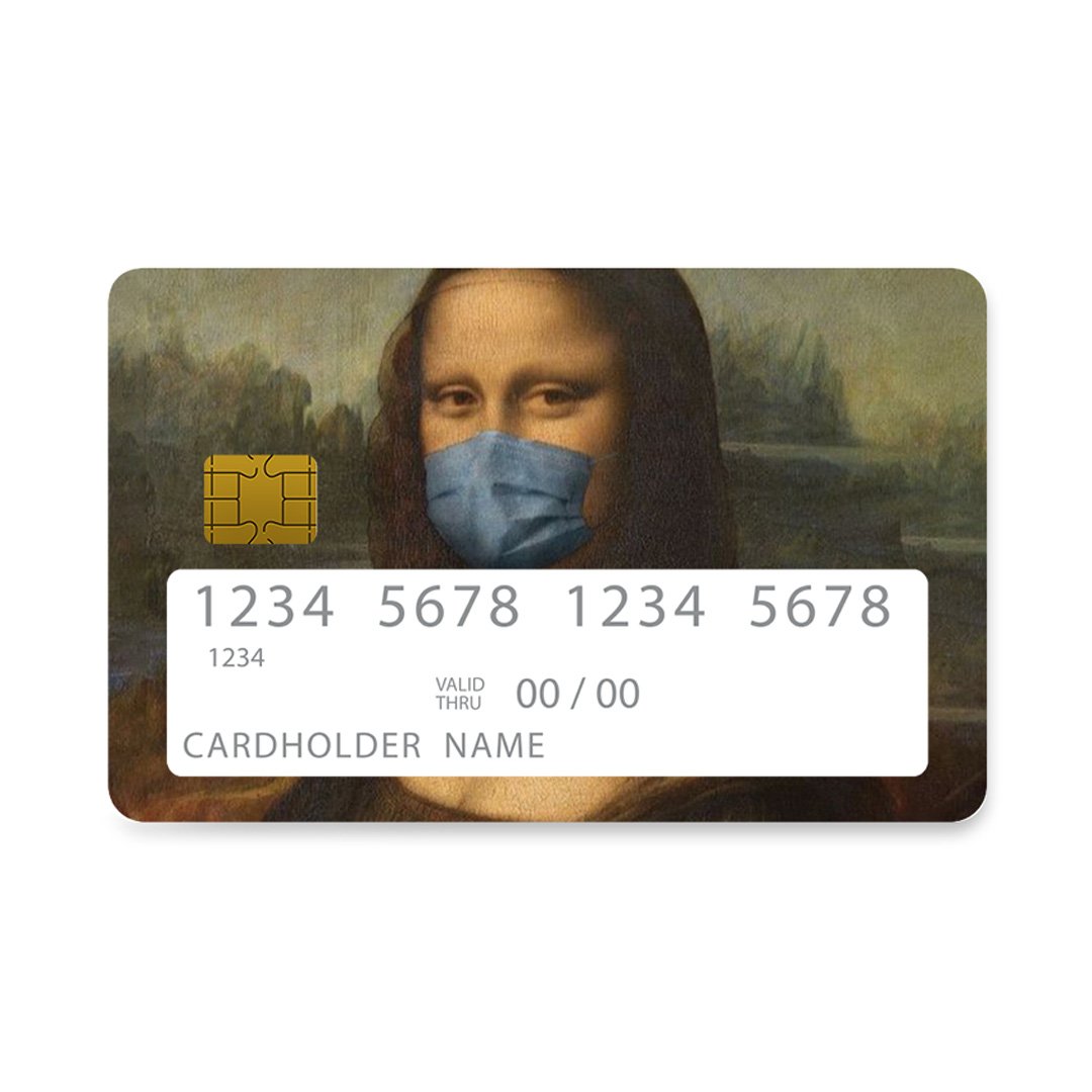 Επικάλυψη Τραπεζικής Κάρτας σε σχέδιο Lisa Corona σε λευκό φόντο