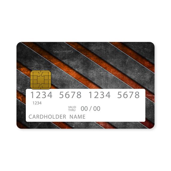 Επικάλυψη Τραπεζικής Κάρτας σε σχέδιο Diagonal Stripes σε λευκό φόντο