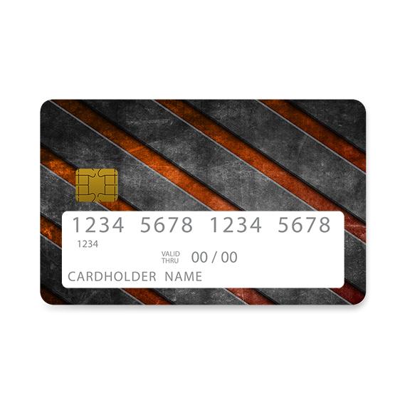 Bank Card Skin with  Diagonal Stripes design