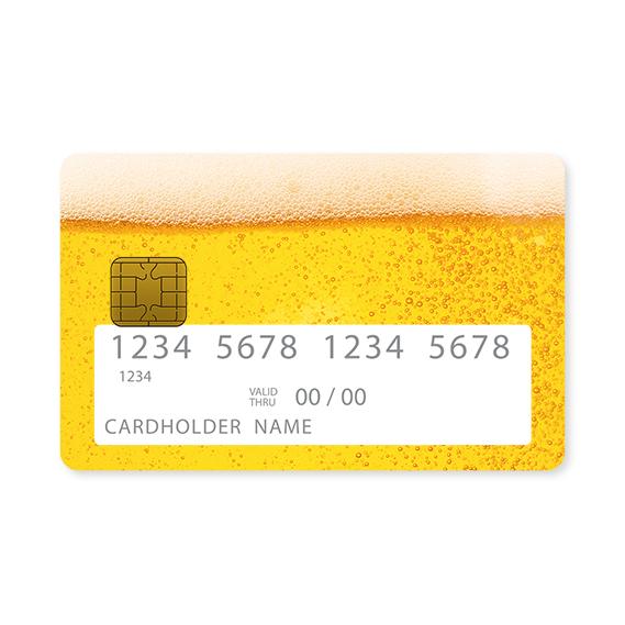 Επικάλυψη Τραπεζικής Κάρτας σε σχέδιο Feezy Beer σε λευκό φόντο
