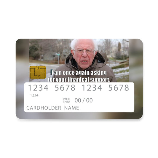 Επικάλυψη Τραπεζικής Κάρτας σε σχέδιο Financial Support σε λευκό φόντο