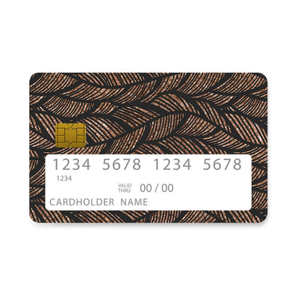 Επικάλυψη Τραπεζικής Κάρτας σε σχέδιο Antique Leafs Floral σε λευκό φόντο