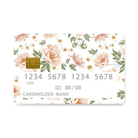 Thumbnail for Επικάλυψη Τραπεζικής Κάρτας σε σχέδιο Nude Flower σε λευκό φόντο