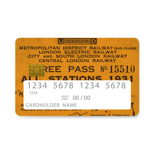 Επικάλυψη Τραπεζικής Κάρτας σε σχέδιο Free Pass σε λευκό φόντο