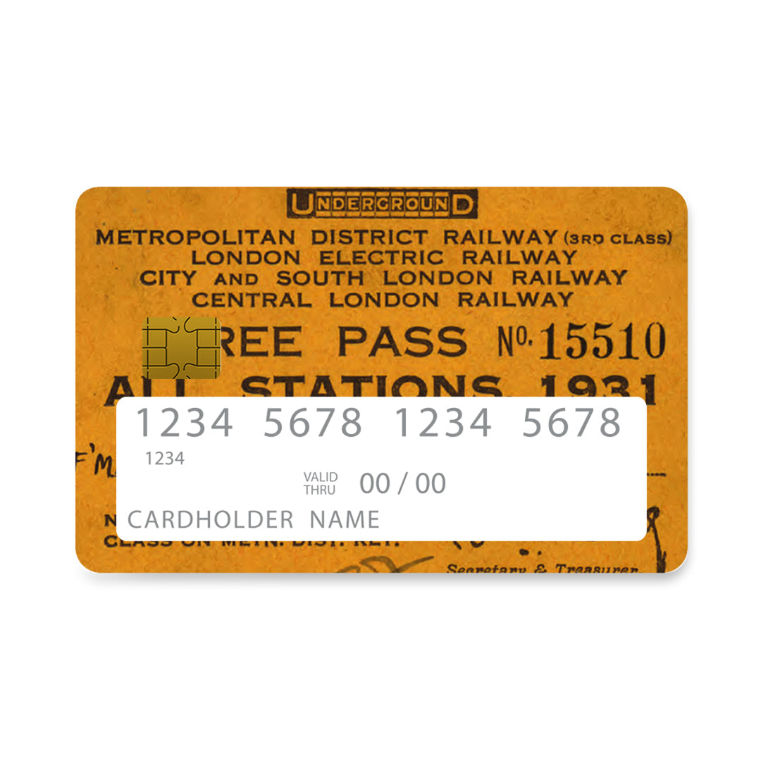 Επικάλυψη Τραπεζικής Κάρτας σε σχέδιο Free Pass σε λευκό φόντο