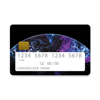 Επικάλυψη Τραπεζικής Κάρτας σε σχέδιο Black Galaxy σε λευκό φόντο