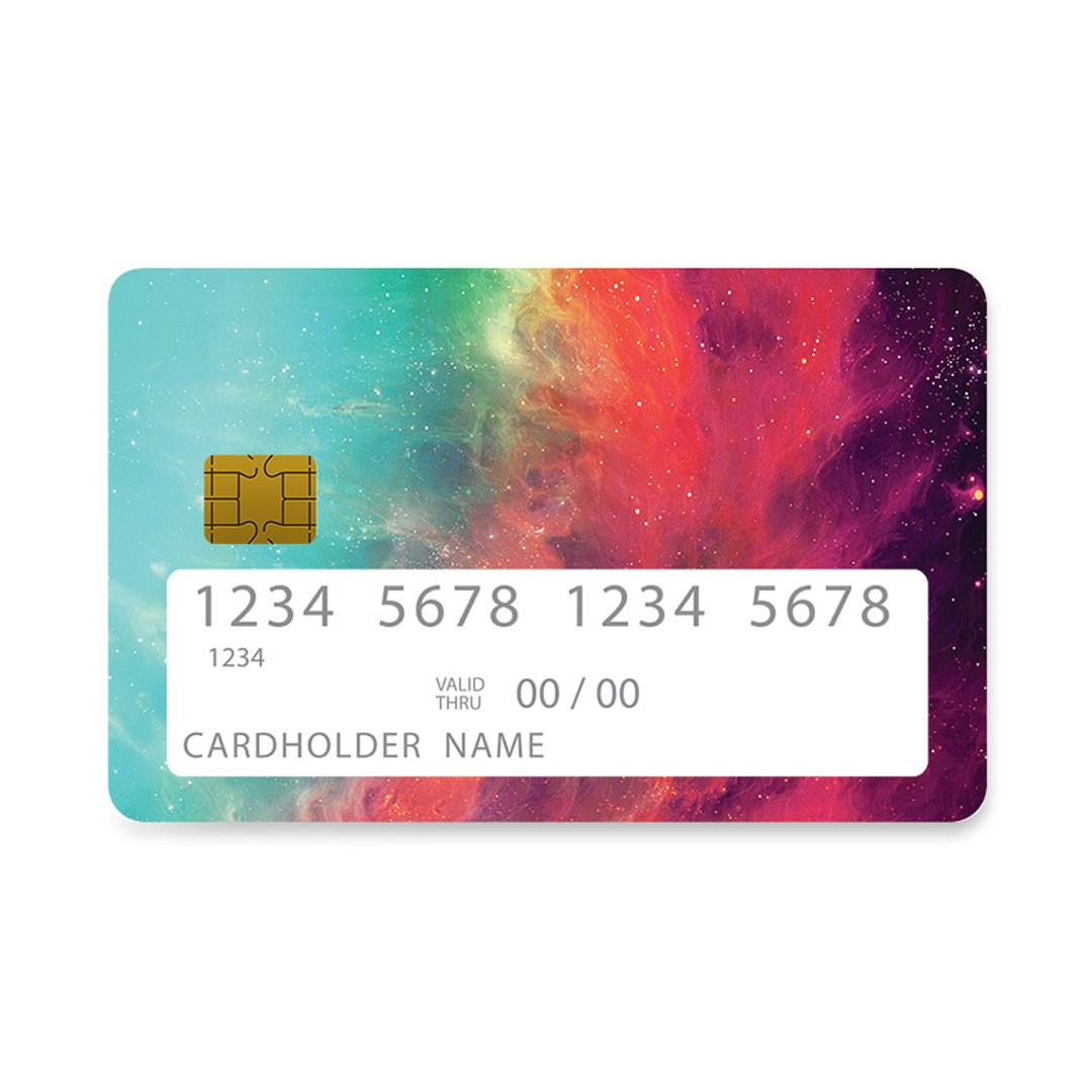 Επικάλυψη Τραπεζικής Κάρτας σε σχέδιο Ocean Galaxy σε λευκό φόντο