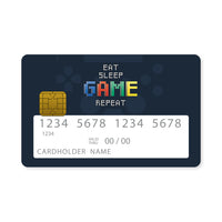 Thumbnail for Επικάλυψη Τραπεζικής Κάρτας σε σχέδιο Game Repeat σε λευκό φόντο