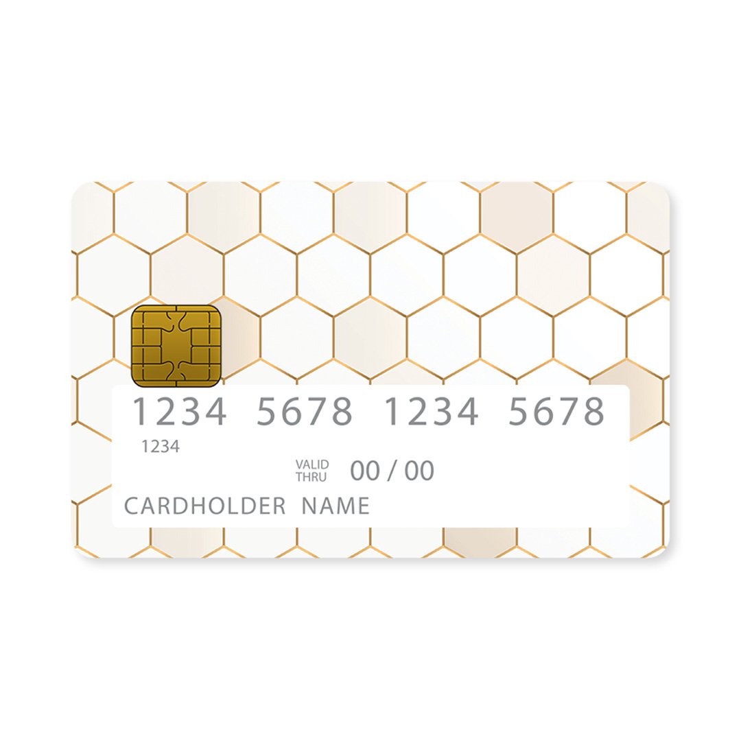 Hexagonal Gold Geometric - Επικάλυψη Κάρτας