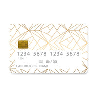 Thumbnail for Επικάλυψη Τραπεζικής Κάρτας σε σχέδιο Geometric Luxury White σε λευκό φόντο