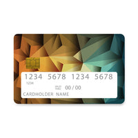 Thumbnail for Επικάλυψη Τραπεζικής Κάρτας σε σχέδιο Rainbow Geometric σε λευκό φόντο