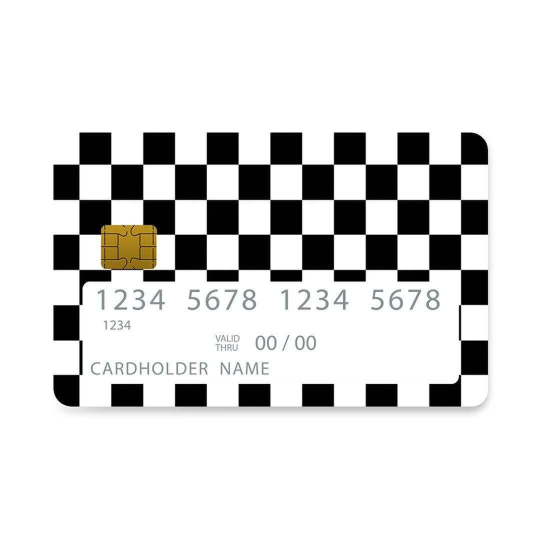 Επικάλυψη Τραπεζικής Κάρτας σε σχέδιο Squares Geometric σε λευκό φόντο