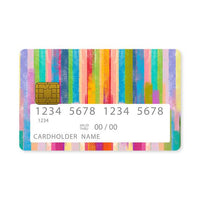 Thumbnail for Επικάλυψη Τραπεζικής Κάρτας σε σχέδιο Happy Stripes σε λευκό φόντο
