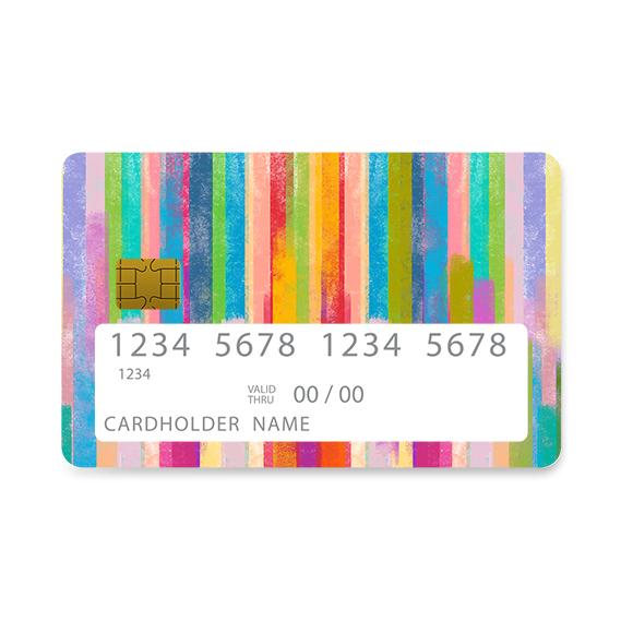 Bank Card Skin with  Happy Stripes design