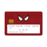 Thumbnail for Επικάλυψη Τραπεζικής Κάρτας σε σχέδιο Spider Eyes Hero σε λευκό φόντο