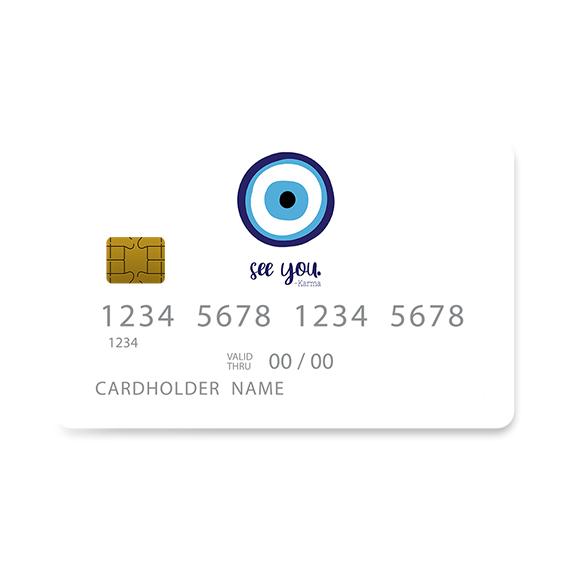 Bank Card Skin with  Karma Says design
