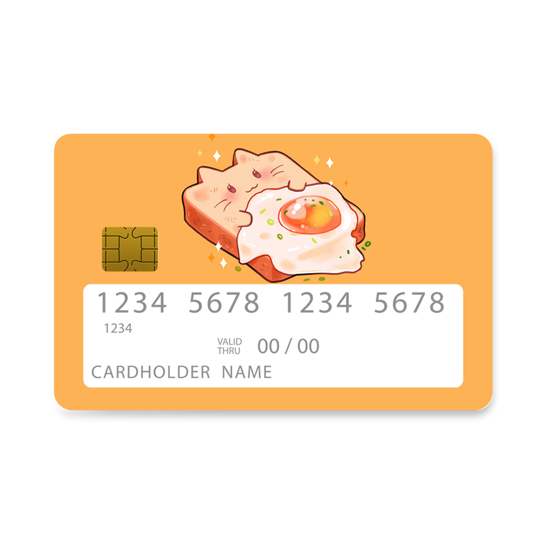 Επικάλυψη Τραπεζικής Κάρτας σε σχέδιο Lazy Toast σε λευκό φόντο