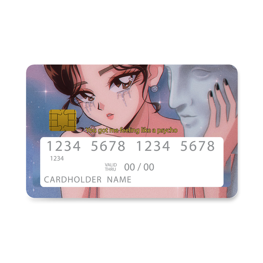 Επικάλυψη Τραπεζικής Κάρτας σε σχέδιο Like A Psycho σε λευκό φόντο