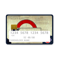 Thumbnail for Επικάλυψη Τραπεζικής Κάρτας σε σχέδιο London Underground σε λευκό φόντο