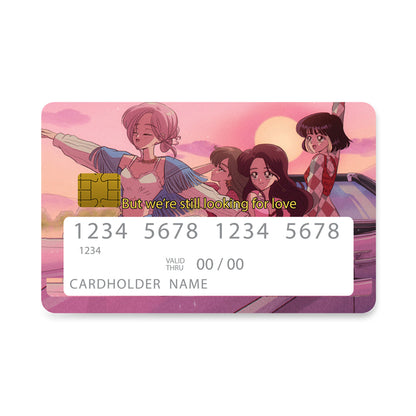 Επικάλυψη Τραπεζικής Κάρτας σε σχέδιο Looking For Love σε λευκό φόντο