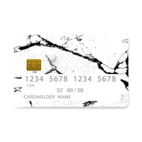 Thumbnail for Επικάλυψη Τραπεζικής Κάρτας σε σχέδιο Marble Cracks σε λευκό φόντο