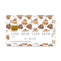 Thumbnail for Επικάλυψη Τραπεζικής Κάρτας σε σχέδιο Gold Flower Marble σε λευκό φόντο