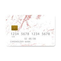 Thumbnail for Επικάλυψη Τραπεζικής Κάρτας σε σχέδιο Pink Splash Marble σε λευκό φόντο